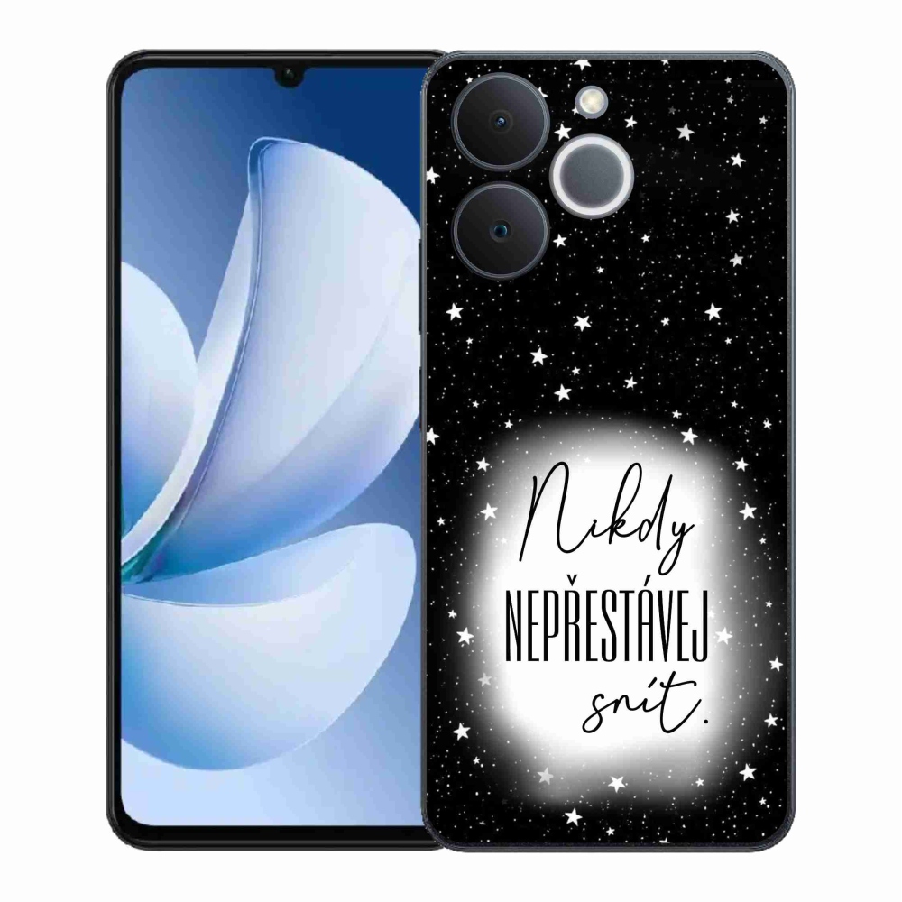 Gél borító mmCase a Realme Note 70T készülékhez - Quote 1 fehér és fekete háttérrel