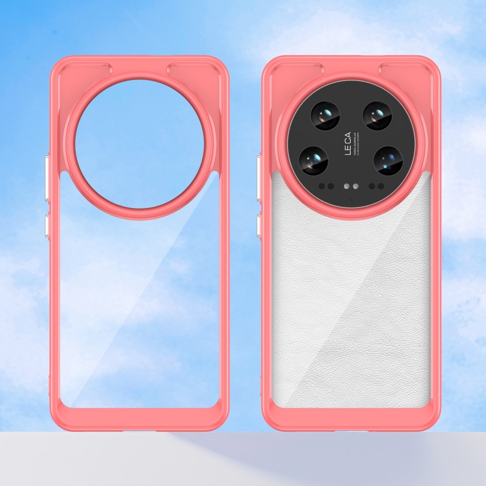 Gél tok fix hátlappal a Xiaomi 14 Ultra számára - piros