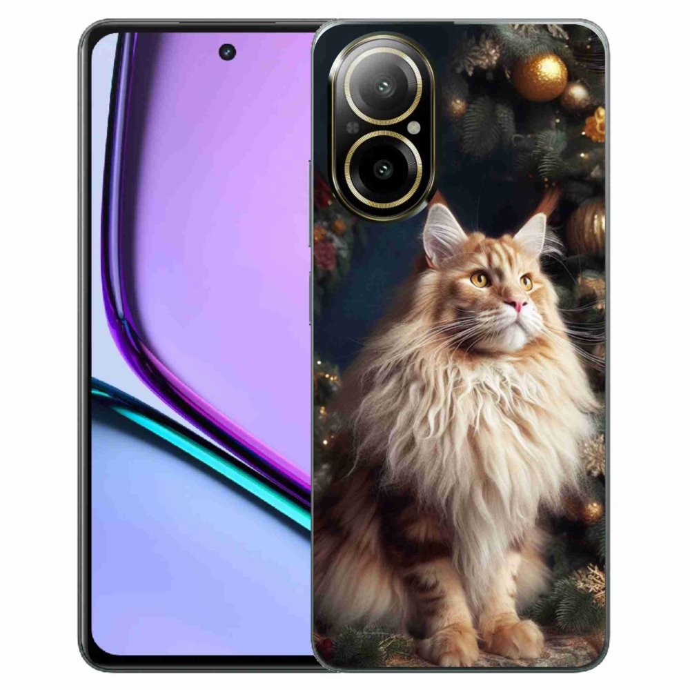 Zselés borító mmCase a Realme C67 készülékhez - macska a fánál