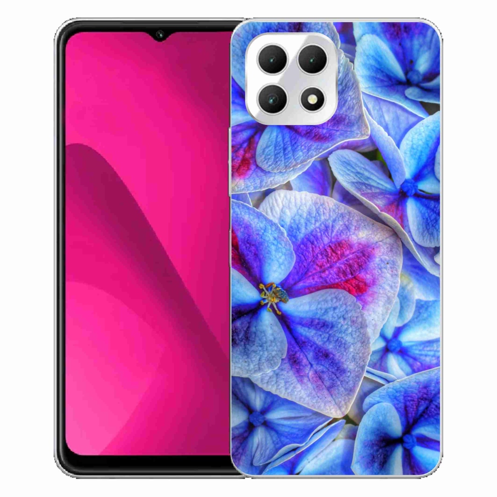 Zselés borítás mmCase a T-Mobile T Phone 2 készülékhez - kék virágok 1