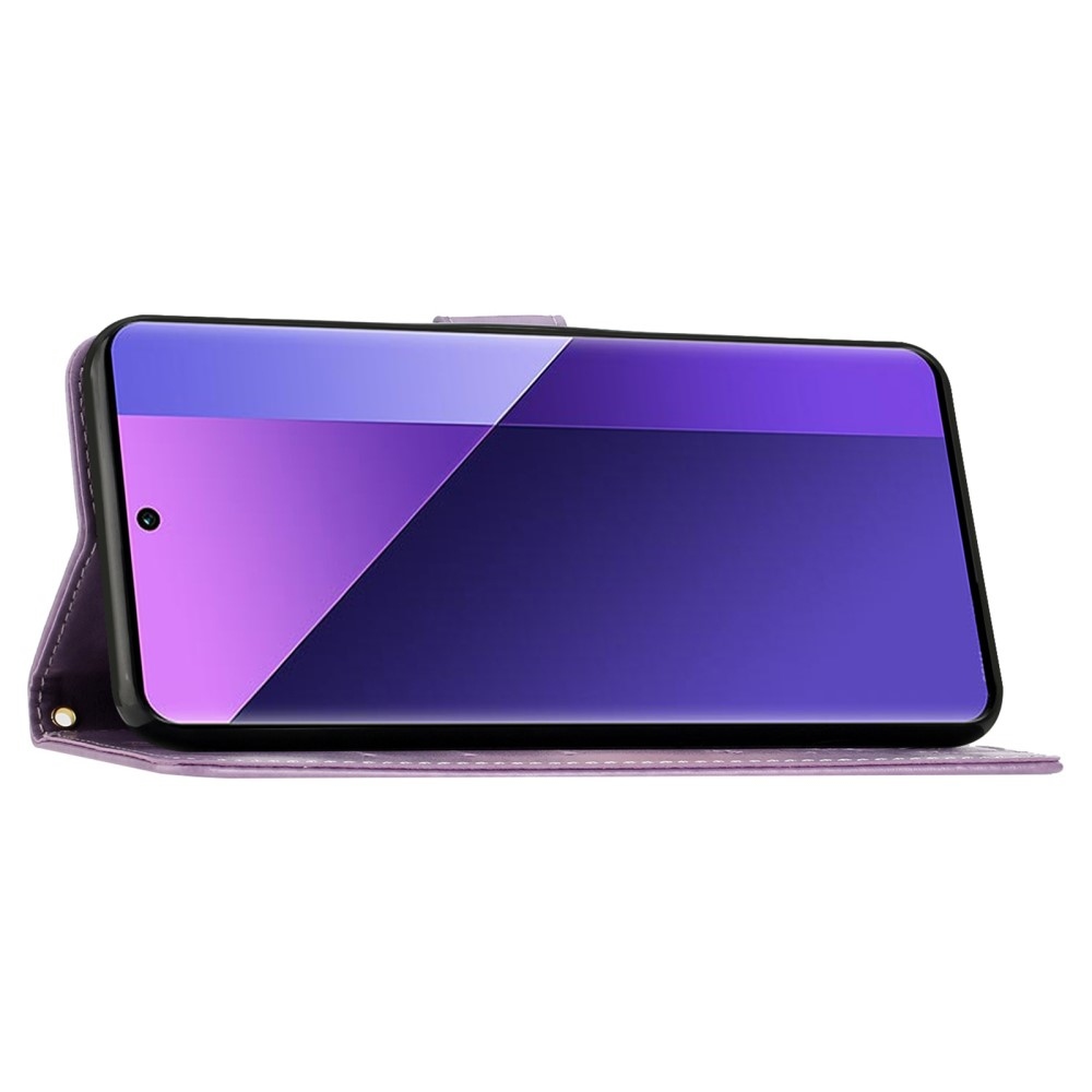 Virágok könyv tok Samsung Galaxy A26 5G - világos lila