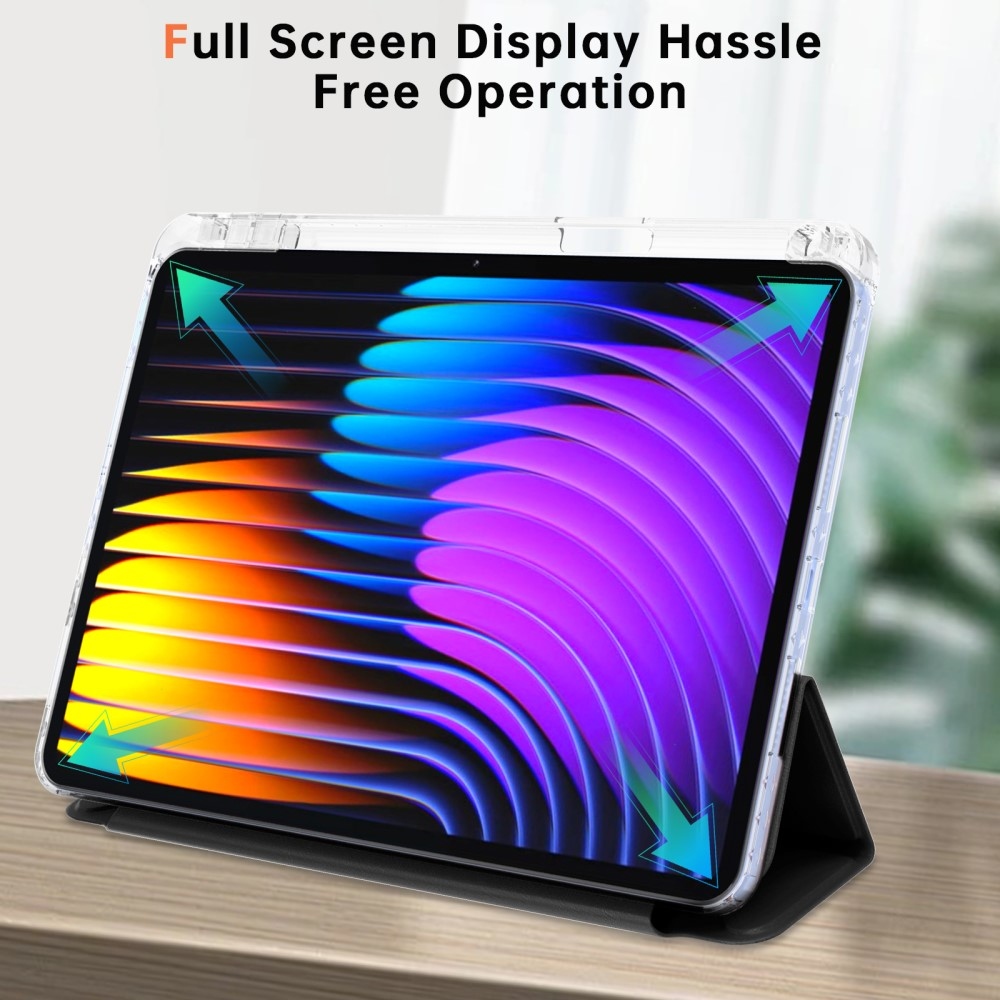 Origami intelligens pozicionáló tok Xiaomi Pad 7/7 Pro táblagéphez - fekete