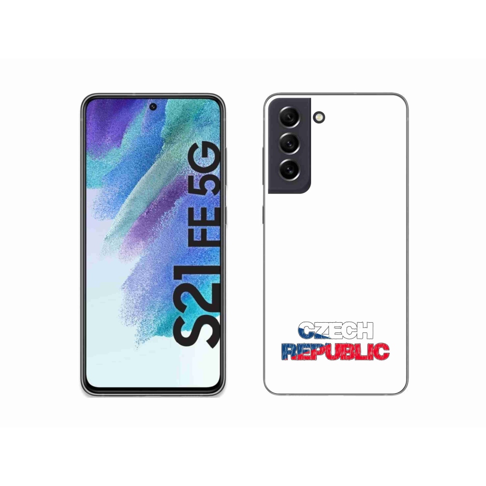 Gél védőhuzat mmCase Samsung Galaxy S21 FE 5G - Csehország fehér háttér