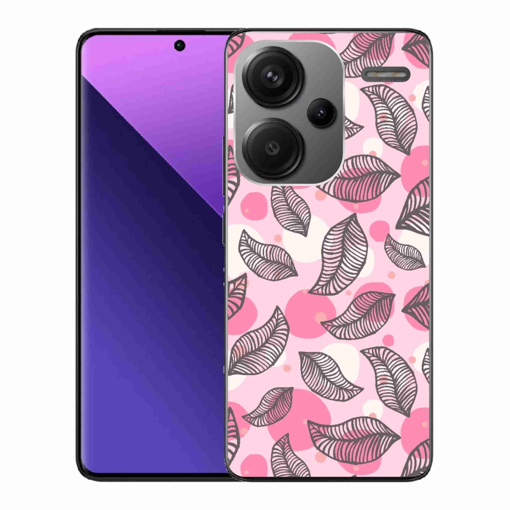 Gél borítás mmCase a Xiaomi Redmi Note 13 Pro+ 5G számára - rajzfilmes hulló levelek