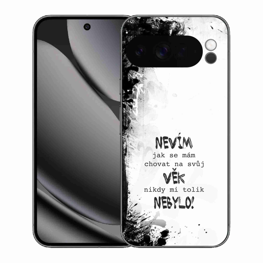 Gél borítás mmCase a Google Pixel 10 Pro XL-hez - vicces szöveg 14 fehér háttér