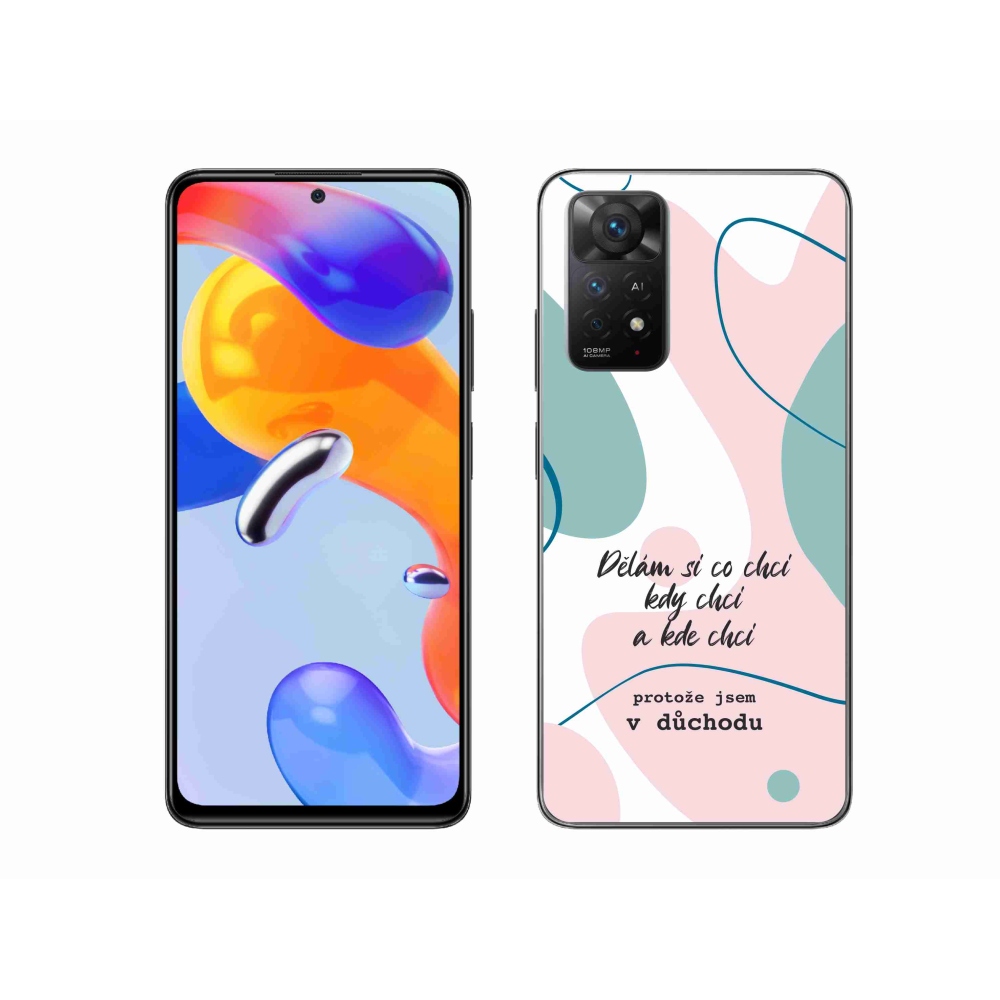 Gél borító mmCase a Xiaomi Redmi Note 11 Pro 4G/5G számára - vicces szöveg 10 fehér háttérrel