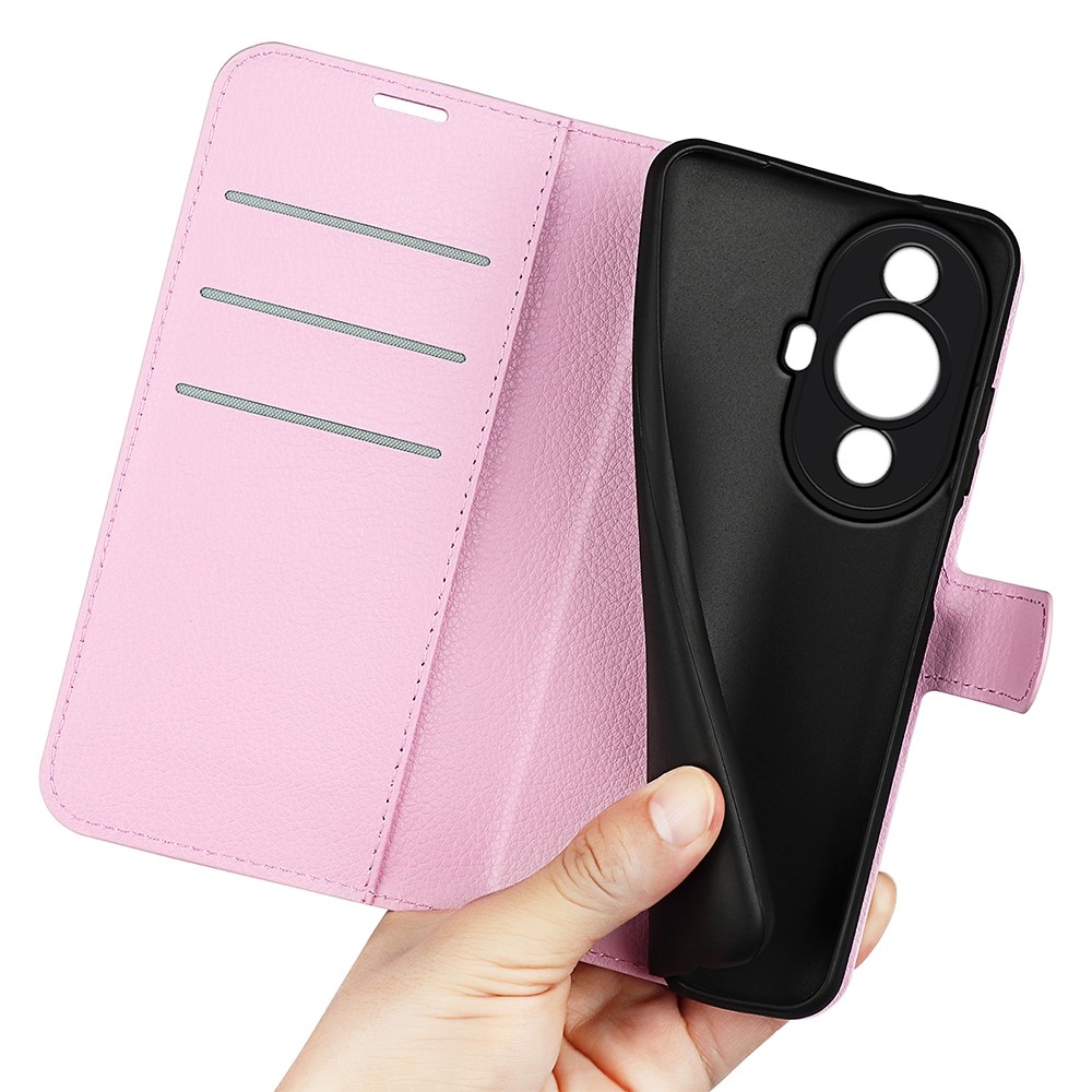 Litchi könyv tok a Huawei Nova 11-hez - rózsaszínű