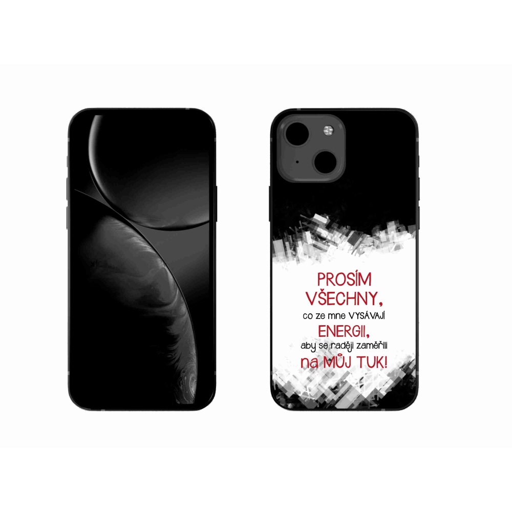 Gél borító mmCase iPhone 13 6.1 - vicces szöveg 1 piros