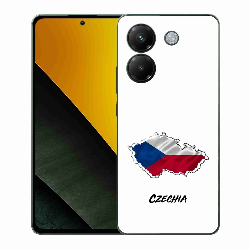 Gél borítás mmCase a Xiaomi Poco M7 Pro 5G-hez - Csehország fehér háttér