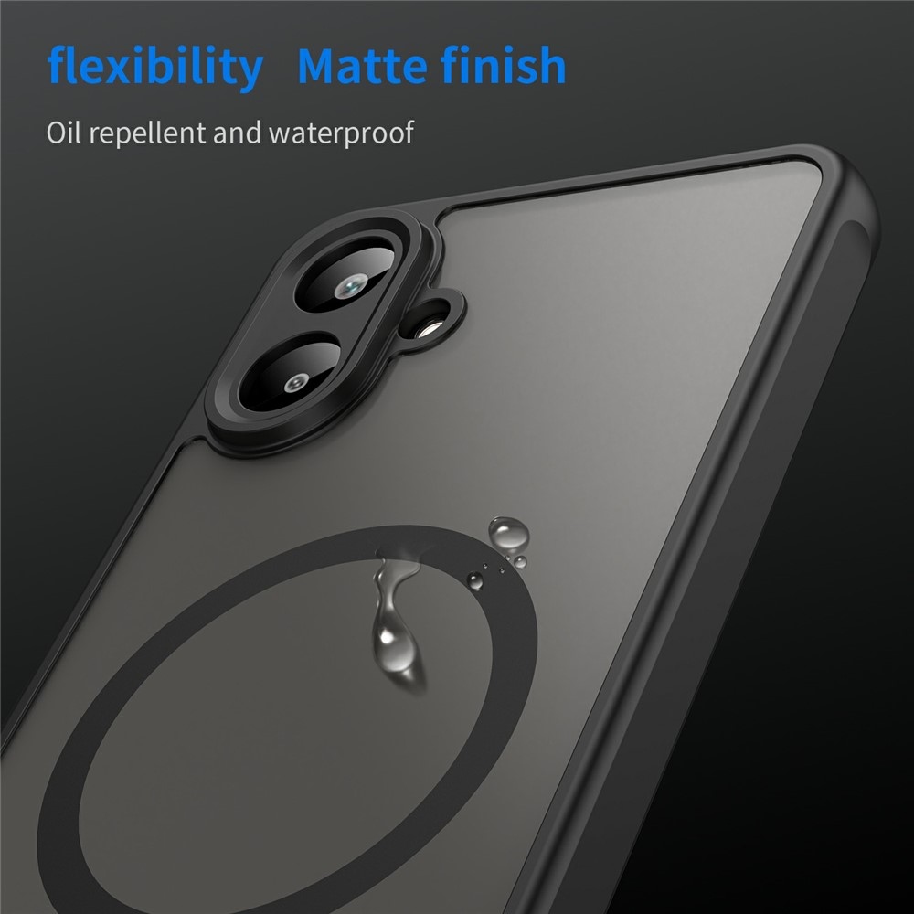 Matt zselés tok MagSafe tok a Samsung Galaxy A07 4G készülékre - fekete