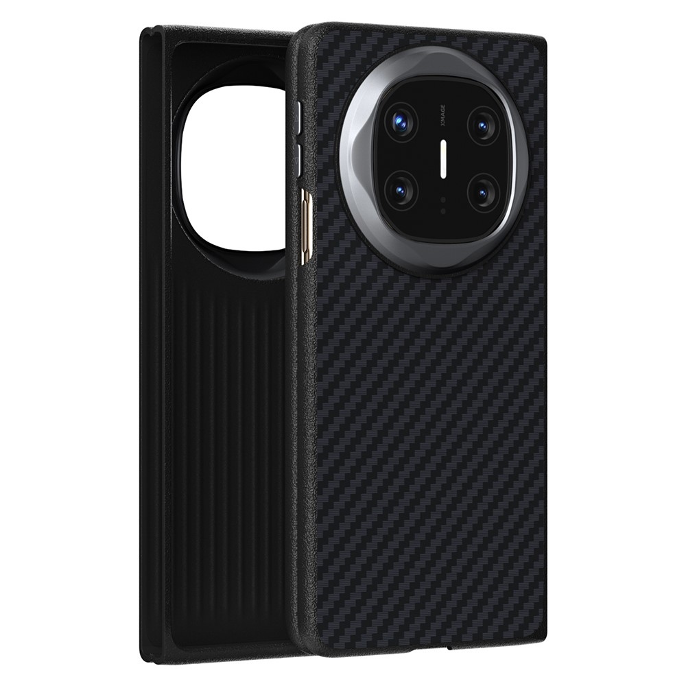 ABEEL tok műanyag borítás műbőrrel a Huawei Mate X6 készülékre - fekete