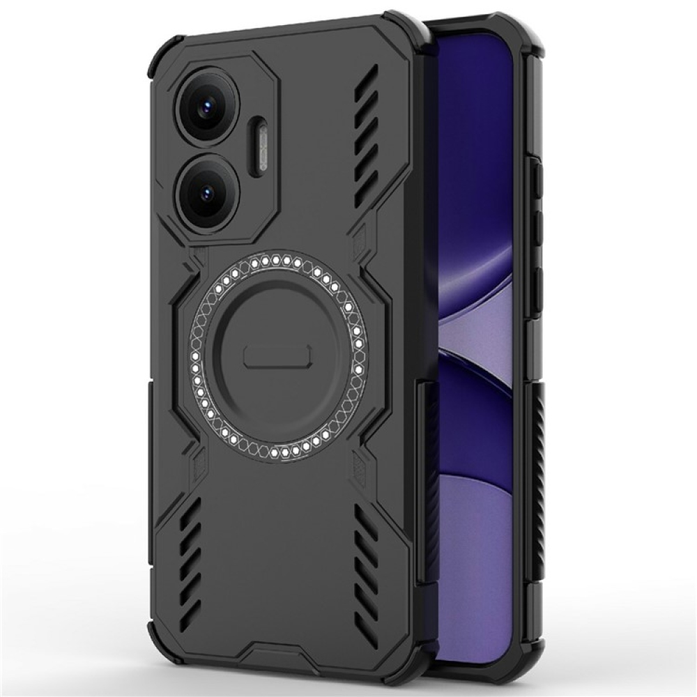 Üreges, tartós védőburkolat MagSafe-vel a Xiaomi Poco F7 5G-hez - fekete