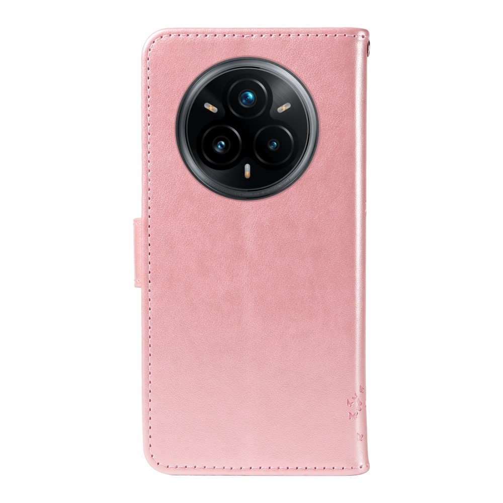 Fák könyvtáska a Realme 14 Pro+ 5G számára - rózsaarany színben