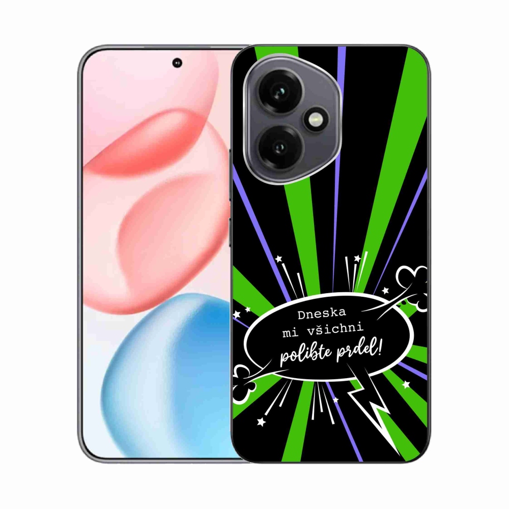 Zselés borító mmCase a Honor 400-hoz - vicces szöveg 15 fekete háttér