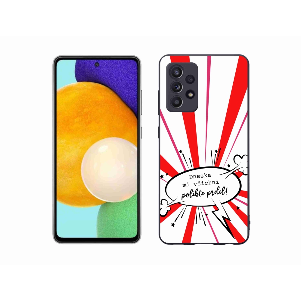 Gél borító mmCase Samsung Galaxy A52s 5G - vicces szöveg 15 fehér háttérrel