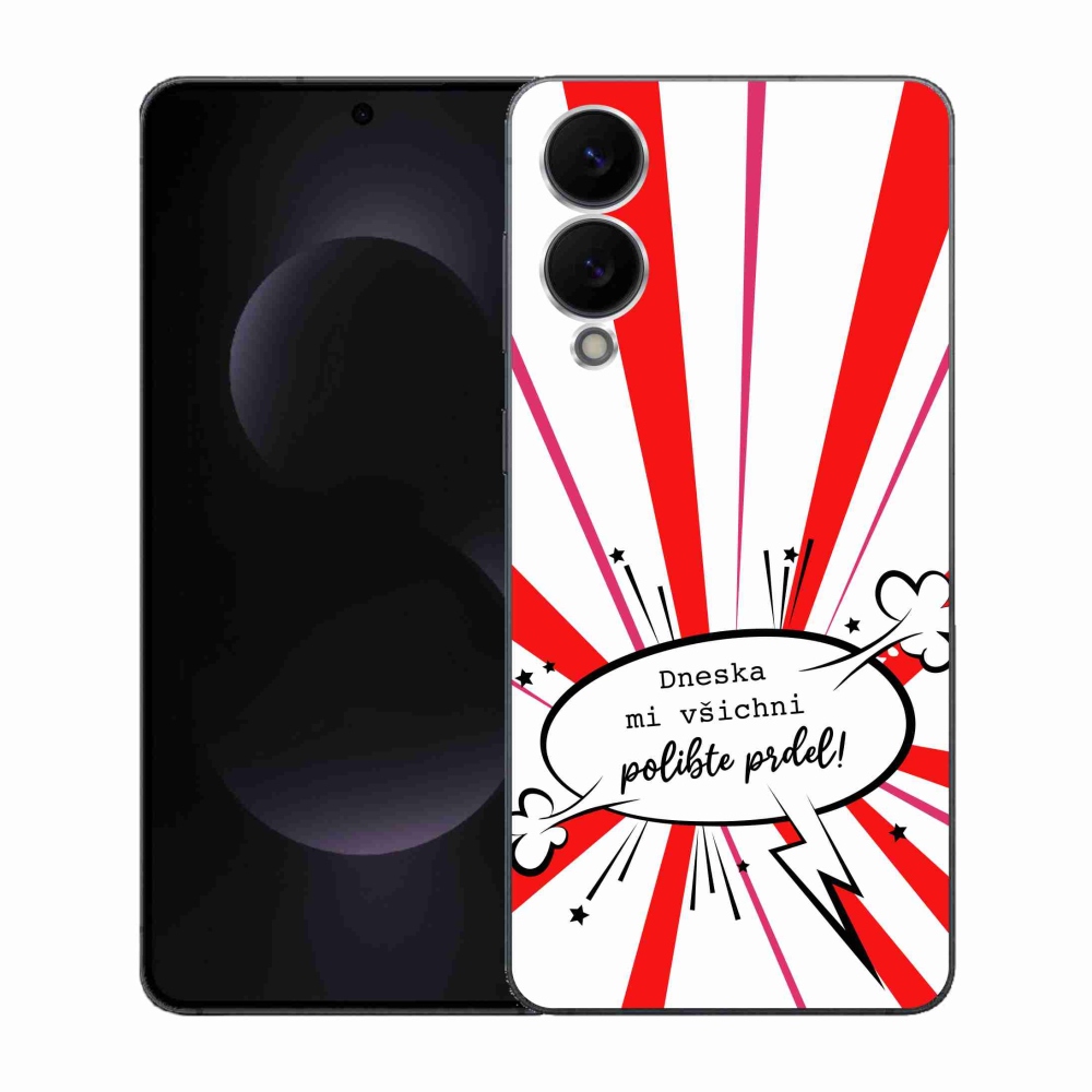 Gél borító mmCase Samsung Galaxy S25 Edge készülékhez - vicces szöveg 15 fehér háttér