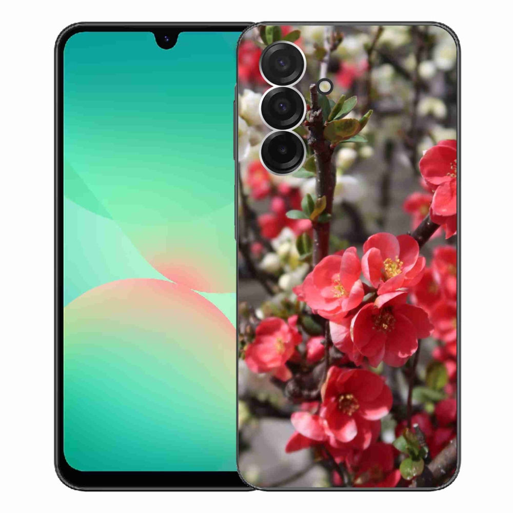 Gél védőhuzat mmCase Samsung Galaxy A26 5G - piros virágok