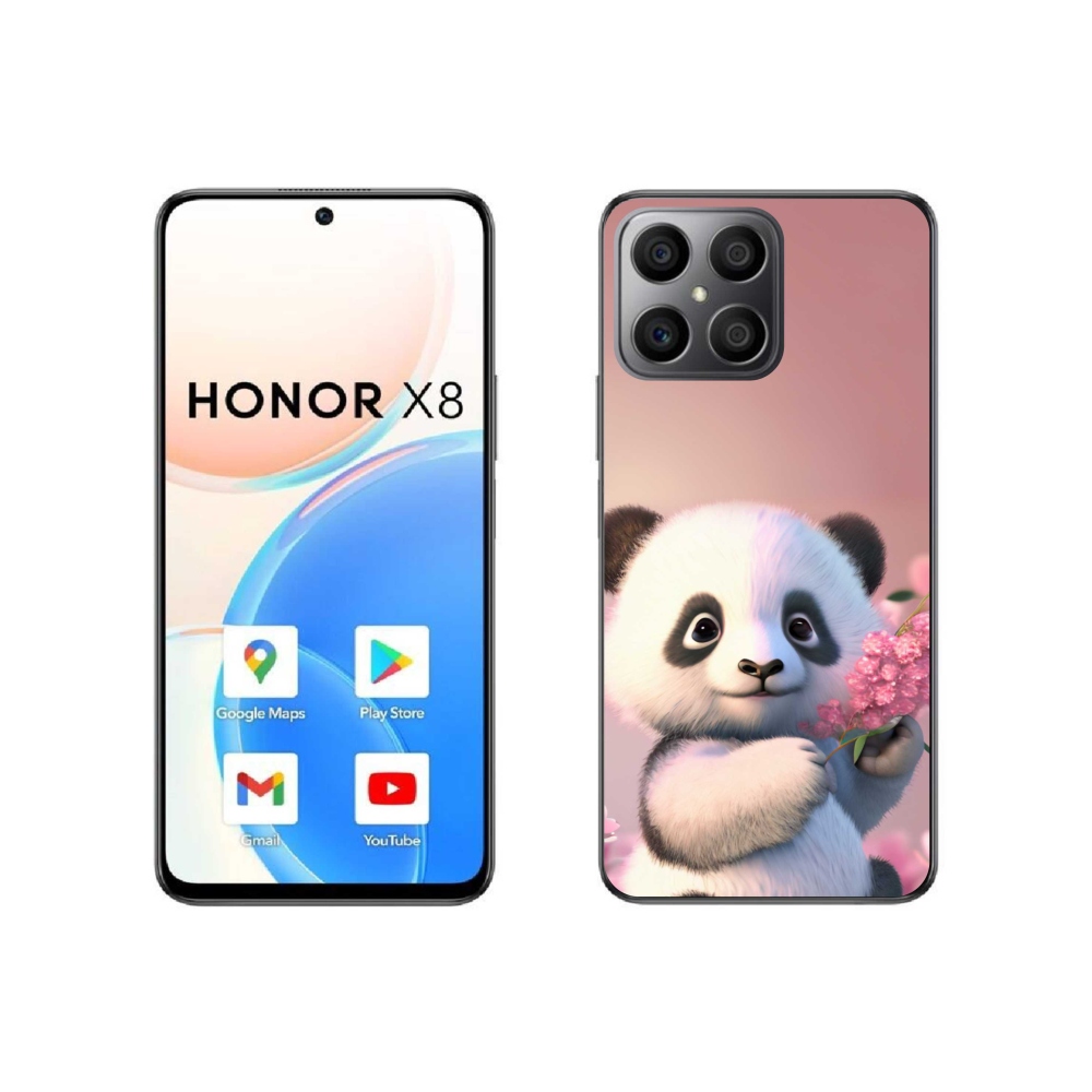 Gél borítás mmCase a Honor X8 4G-hez - aranyos panda