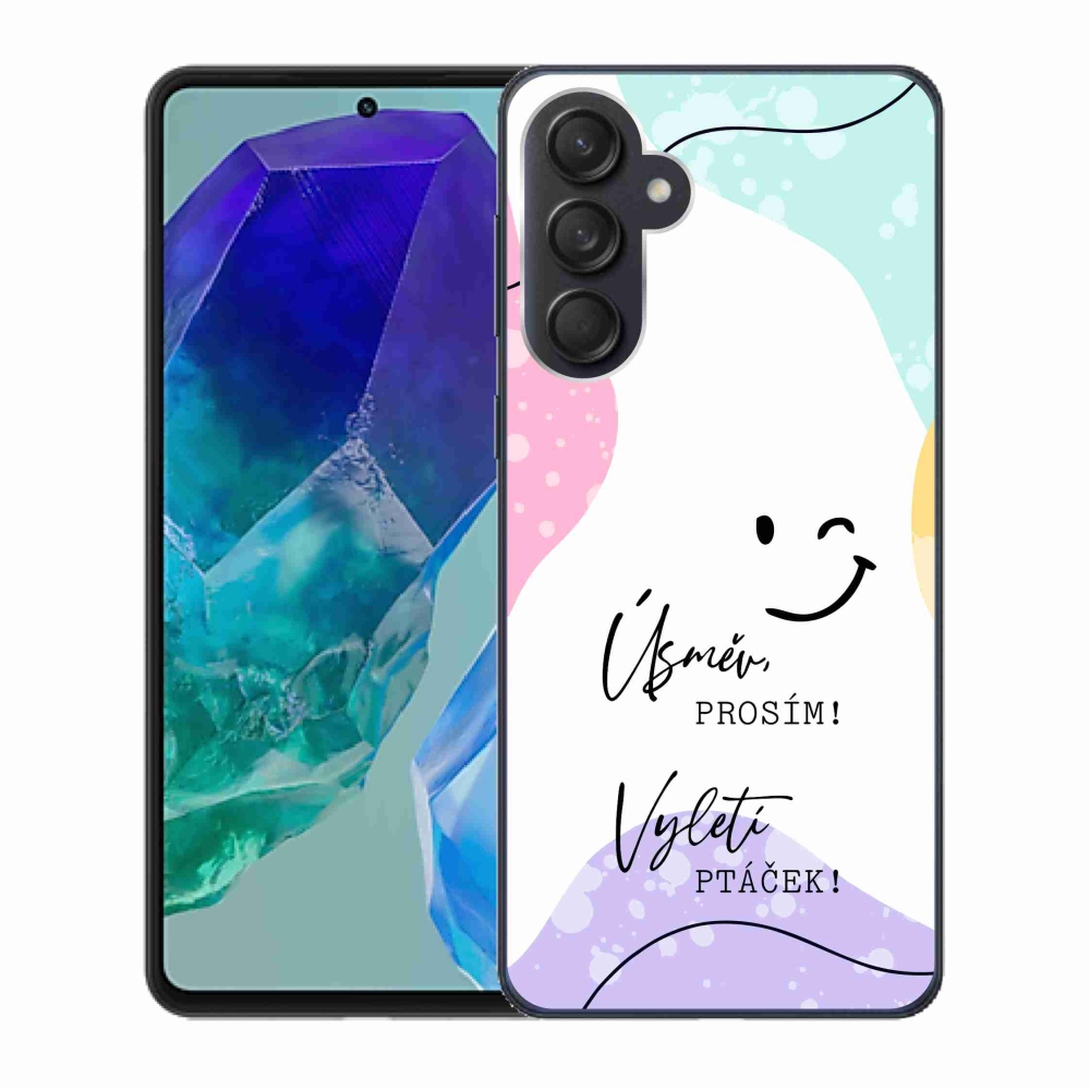 Gél borító mmCase Samsung Galaxy M55 5G - vicces szöveg 4 fehér háttérrel