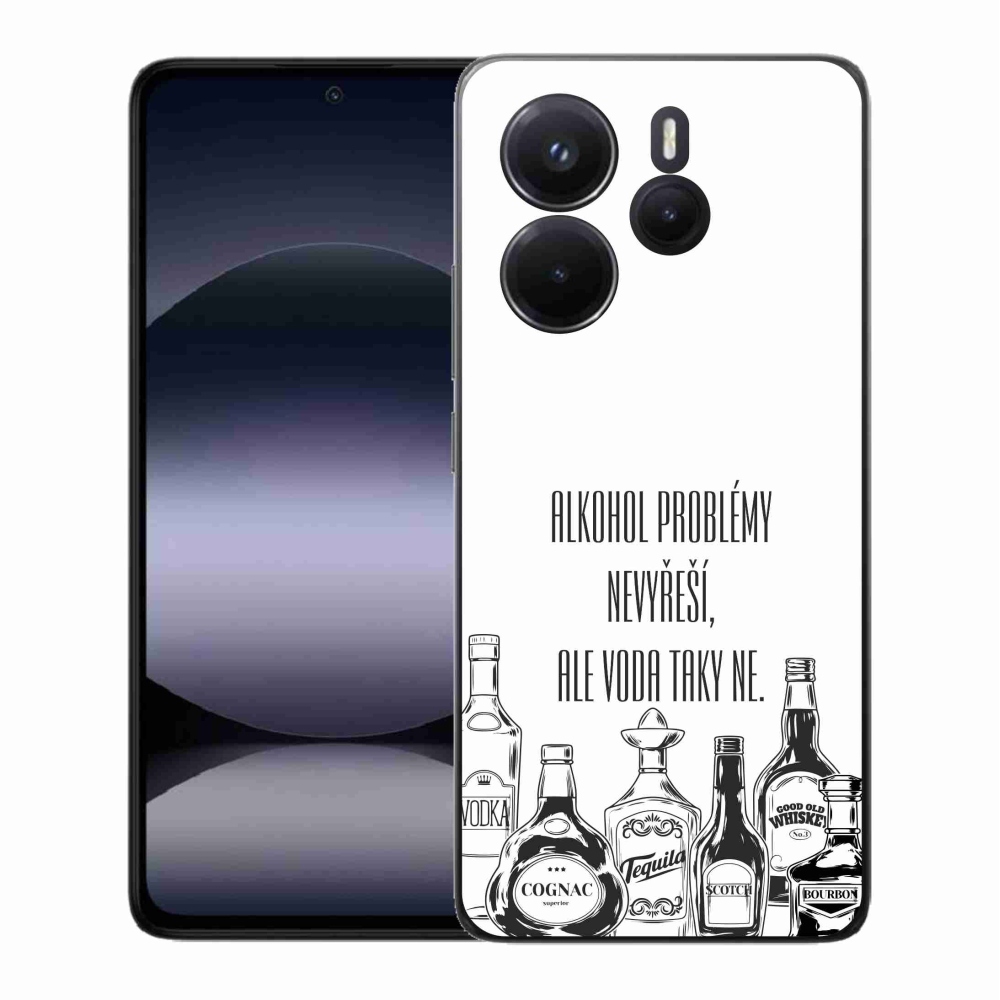 Gél borító mmCase a Xiaomi Redmi Note 14-hez - vicces szöveg fehér háttérrel