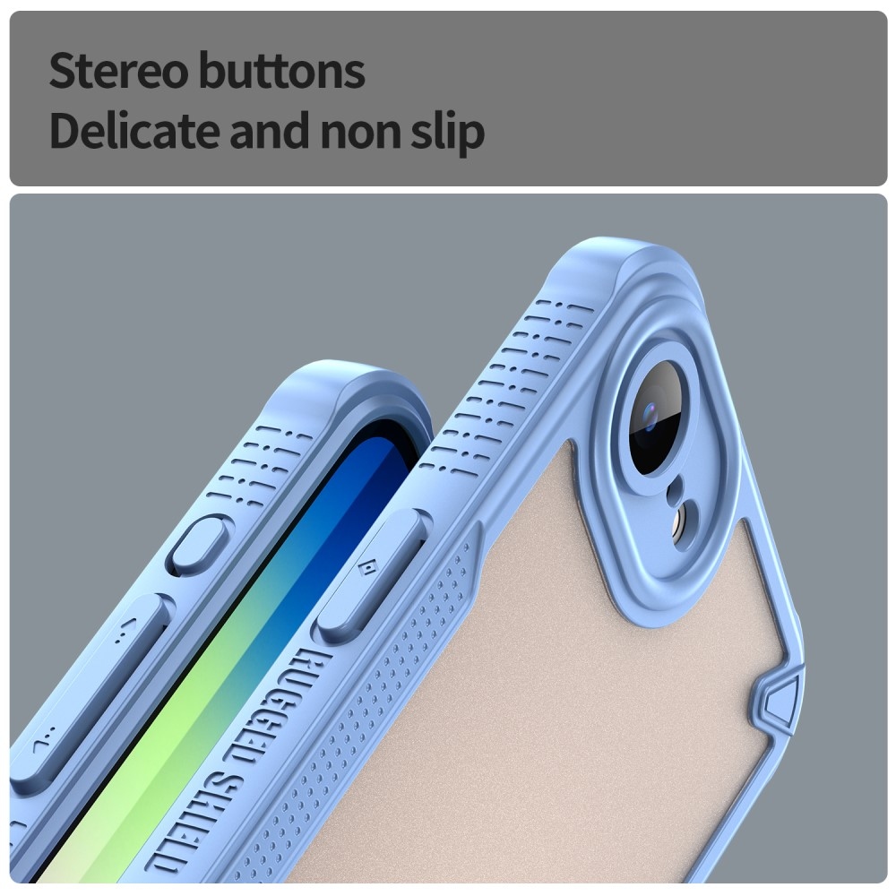 Fagyasztott tartós borítás iPhone 16e készülékhez - kék