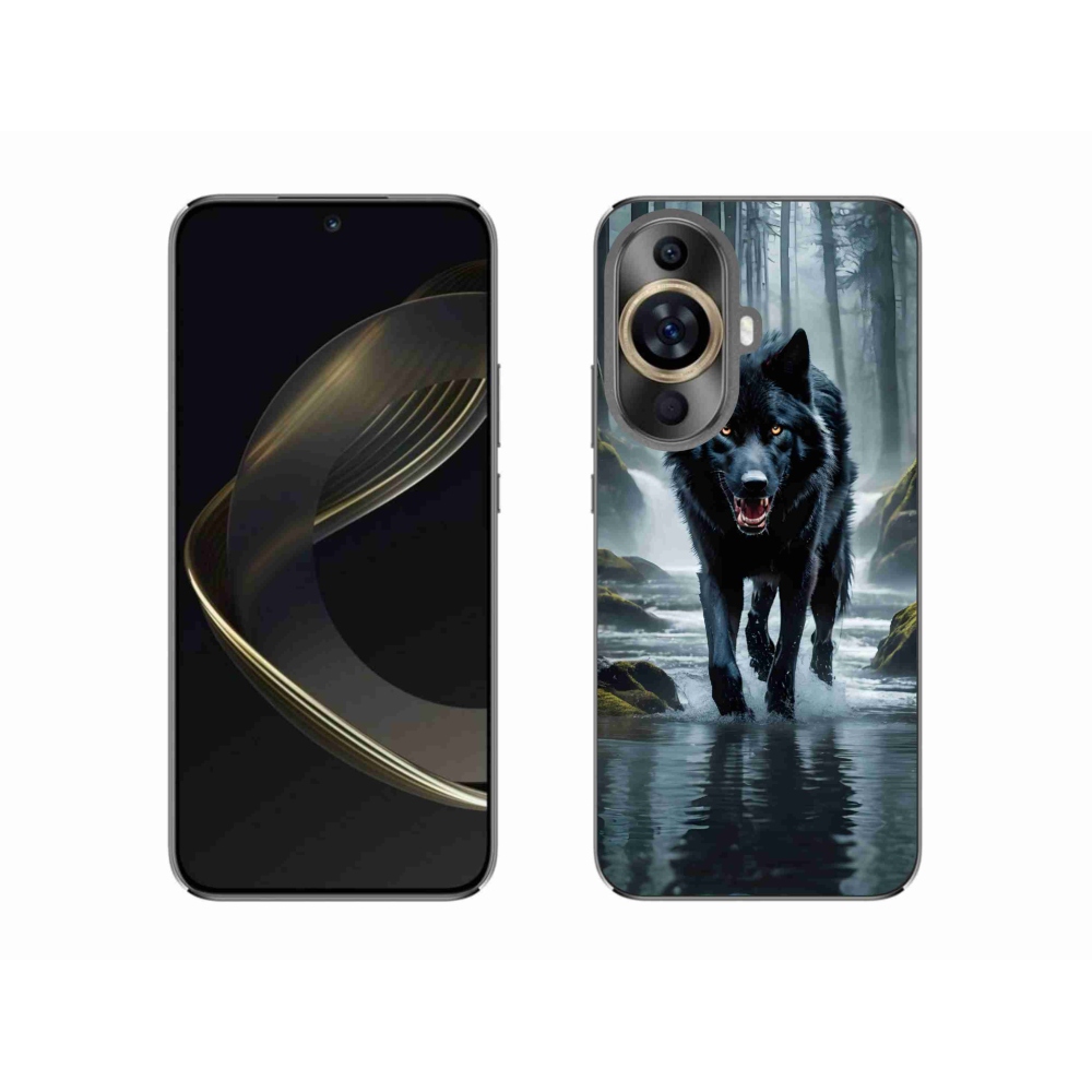 Gél borítás mmCase a Huawei Nova 11-hez - fekete farkas
