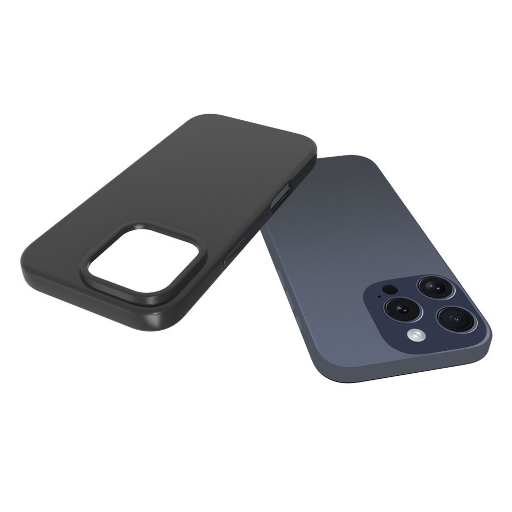 Fekete zselés tok iPhone 16 Pro Max készülékhez