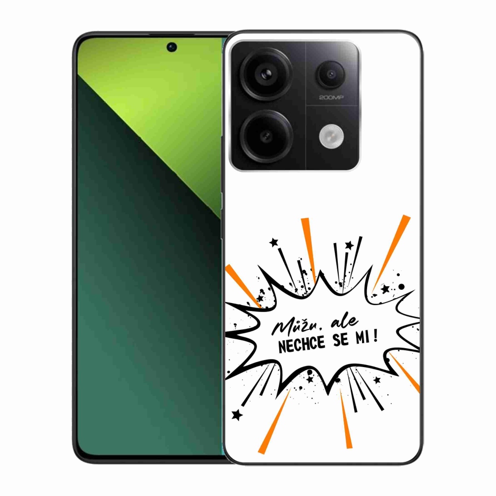 Gél borító mmCase a Xiaomi Redmi Note 13 Pro 5G/Poco X6 5G számára - vicces szöveg 11 fehér háttérrel
