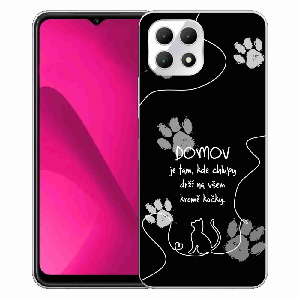 Gél borító mmCase a T-Mobile T Phone 2 készülékhez - macska motívum fekete háttérrel