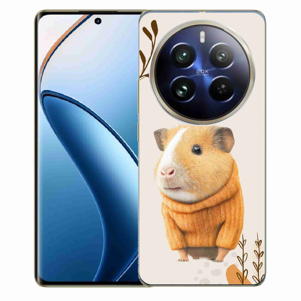 Zselés borítás mmCase a Realme 12 Pro 5G/12 Pro+ 5G számára - tengerimalac pulóverben