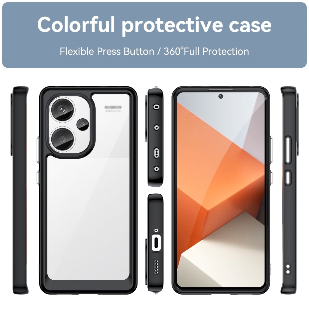 Gél tok rögzített hátlappal a Xiaomi Redmi Note 13 Pro+ 5G készülékhez - fekete