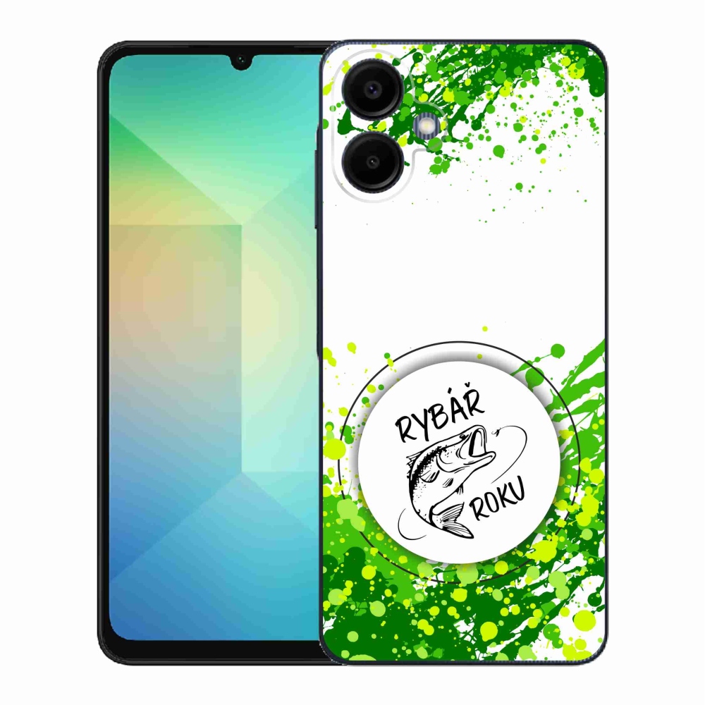 Gél borító mmCase Samsung Galaxy A06 4G - az év horgásza fehér háttérrel