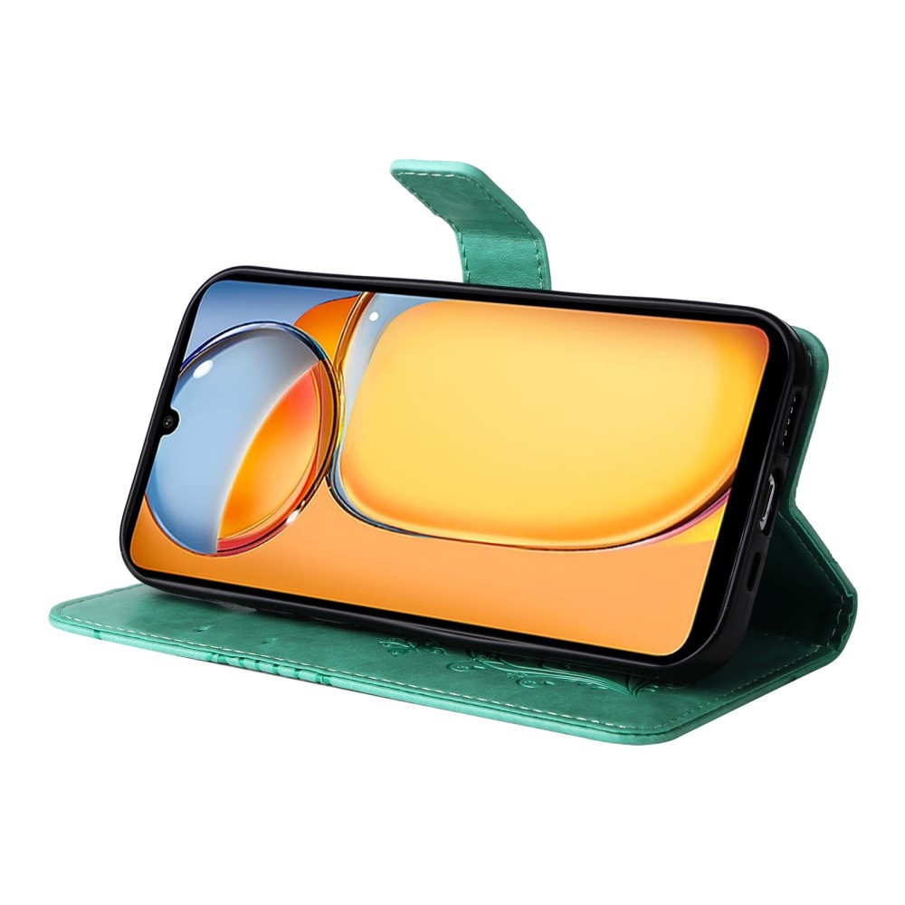 Nagy pillangó könyvtáska Xiaomi Poco C65/Redmi 13C - teáskék színben