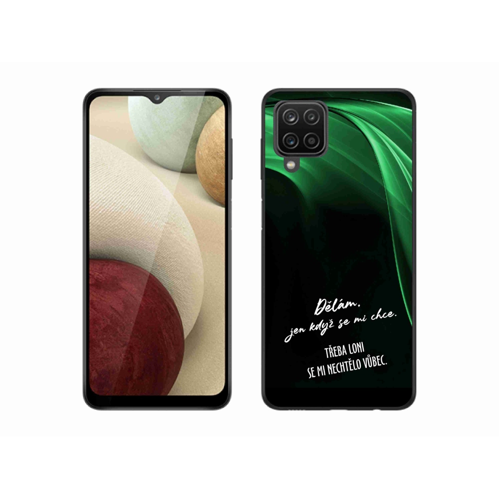 Gél borító mmCase Samsung Galaxy M12 készülékhez - vicces szöveg 12 fekete háttér