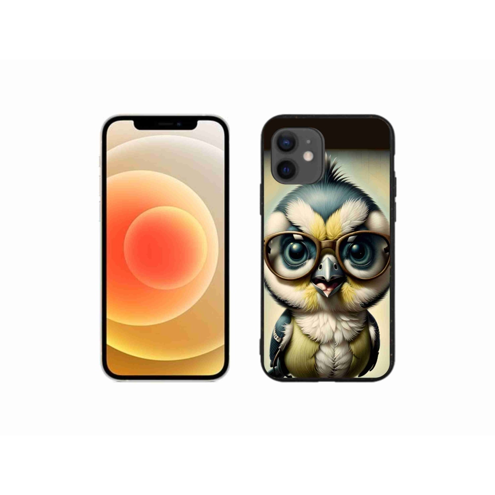 Zselés borítás mmCase iPhone 12 mini készülékhez - kölyök szemüveggel