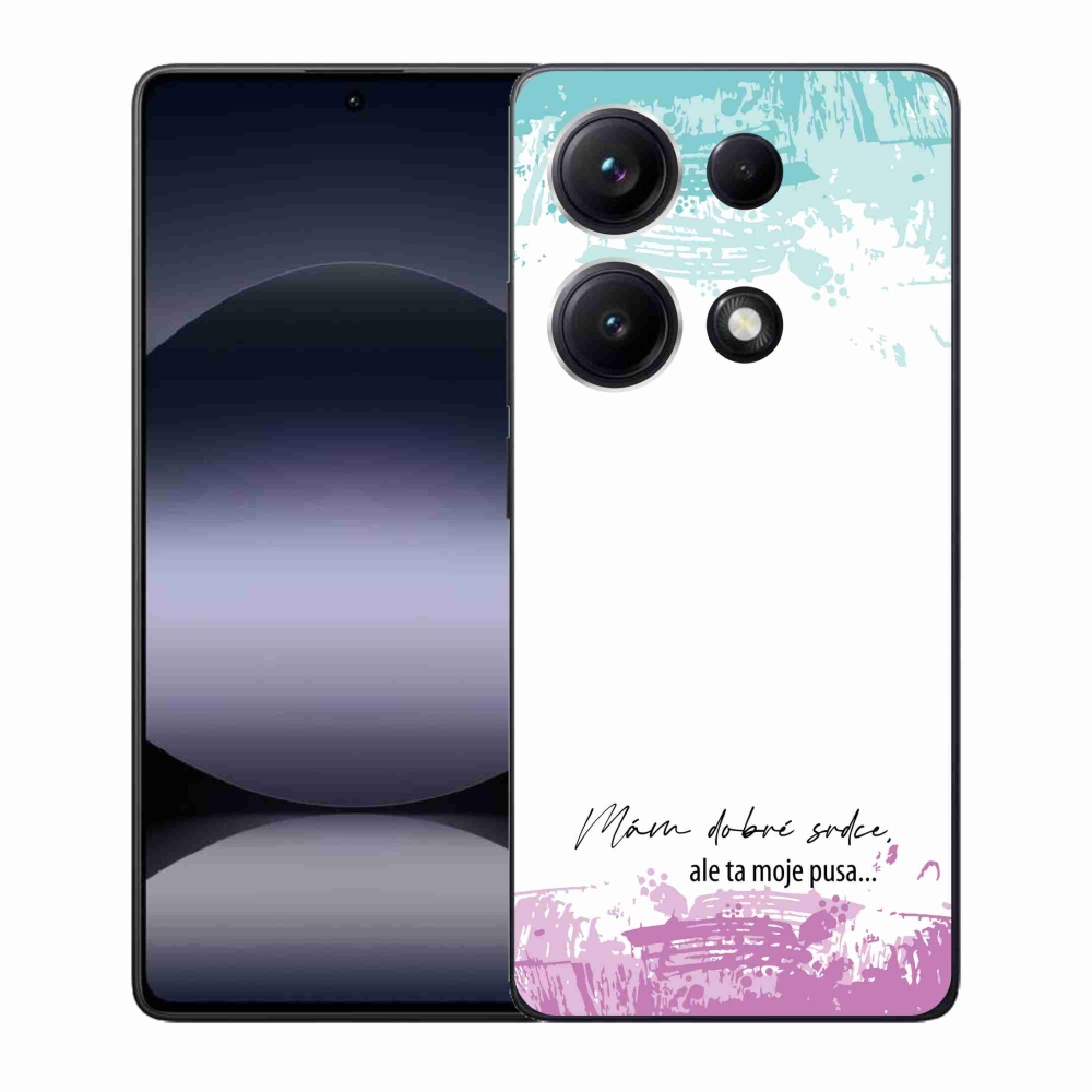 Gél borító mmCase a Xiaomi Redmi Note 14S számára - vicces szöveg 3 fehér háttérrel