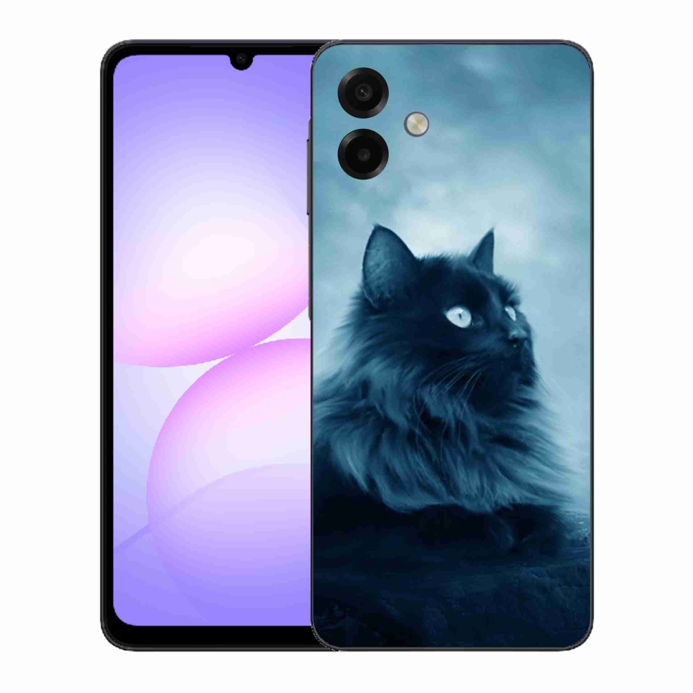 Zselés borítás mmCase Samsung Galaxy A07 4G - fekete macska 1