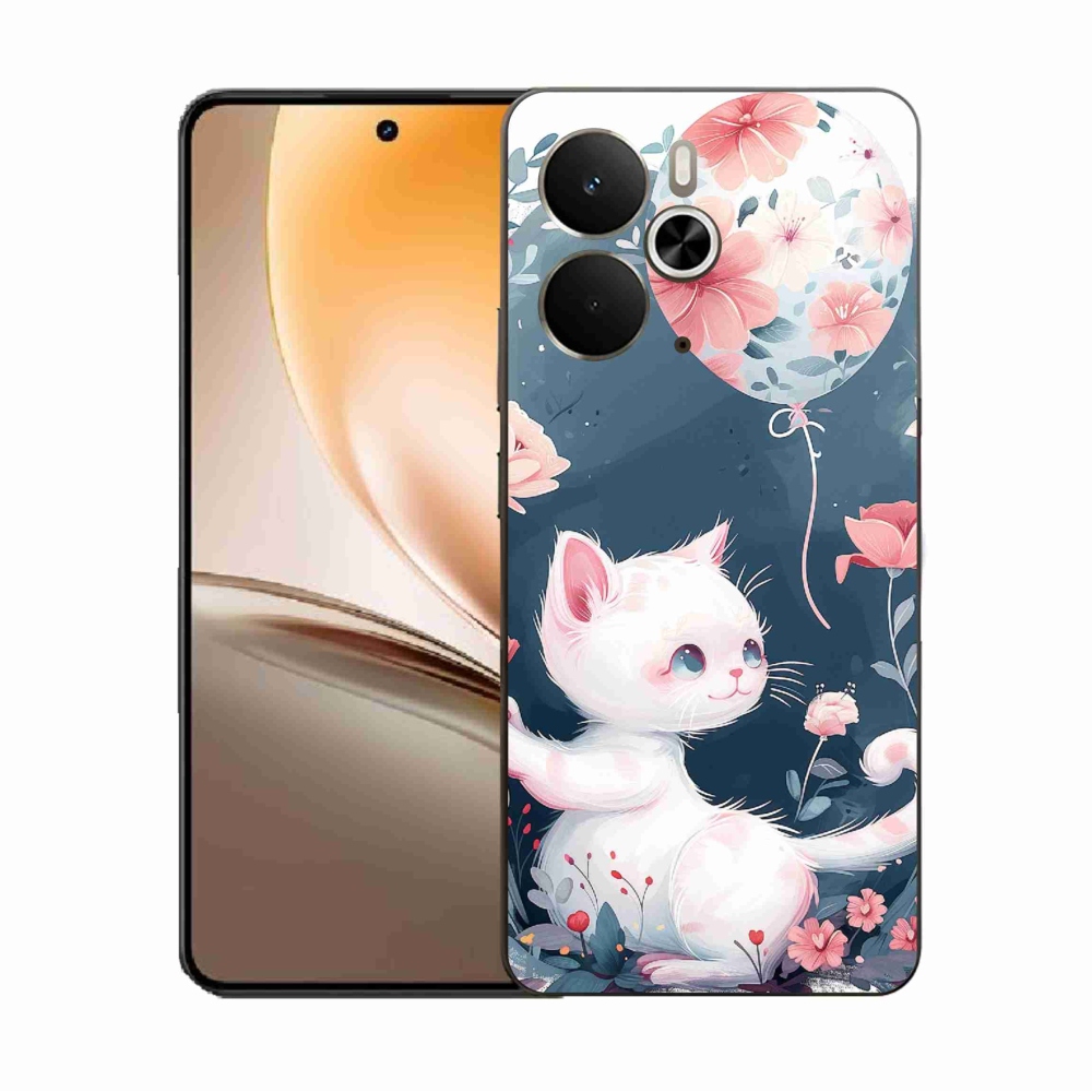 Gél borító mmCase a Realme 14 5G/14T 5G készülékhez - cica lufival