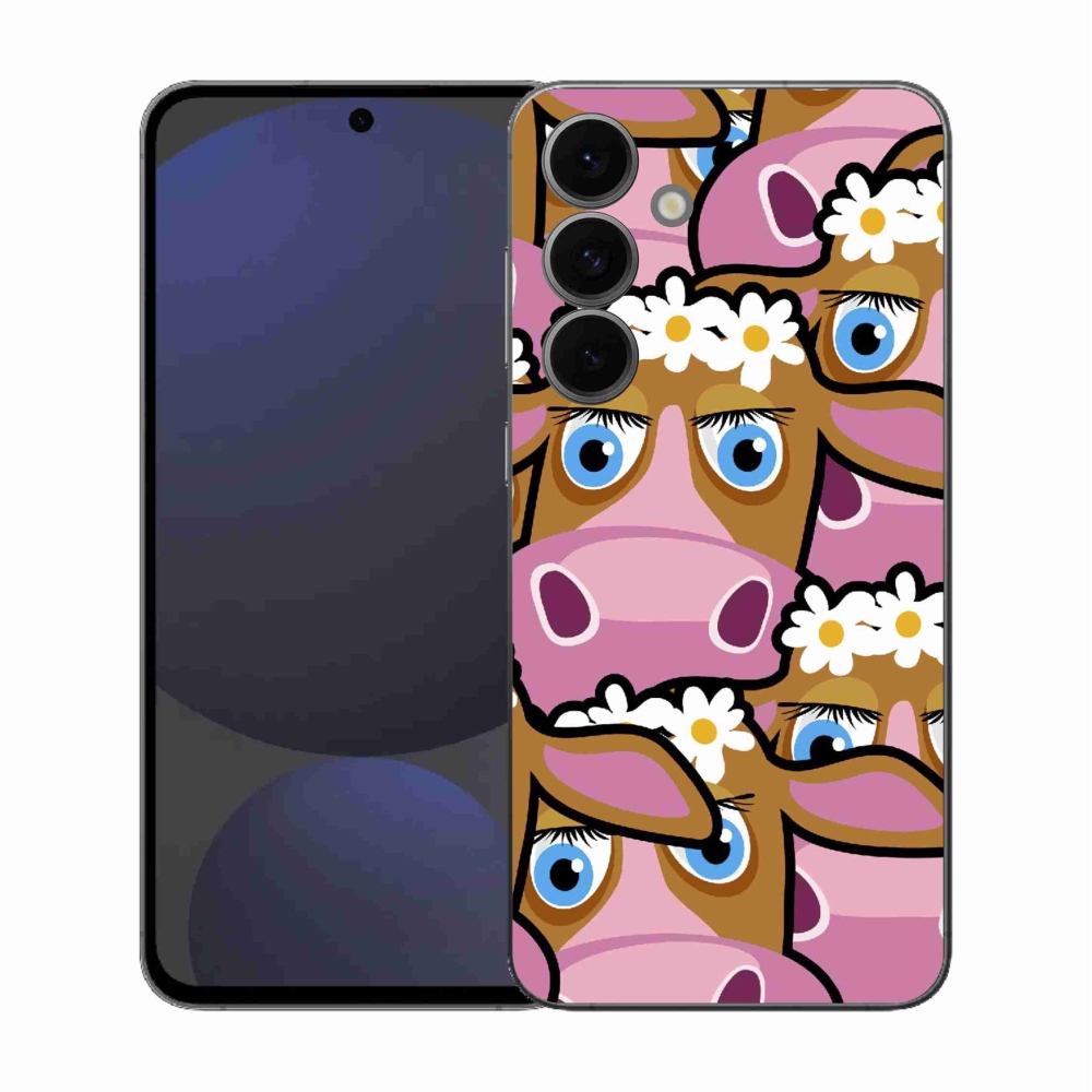 Gél borítás mmCase Samsung Galaxy S25 FE - rajzfilmtehenek számára