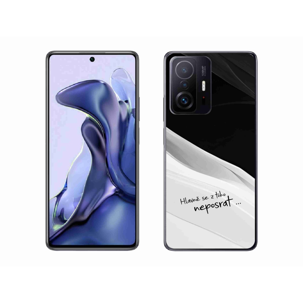 Gél borító mmCase a Xiaomi 11T Pro számára - vicces szöveg 13 fehér és fekete háttérrel