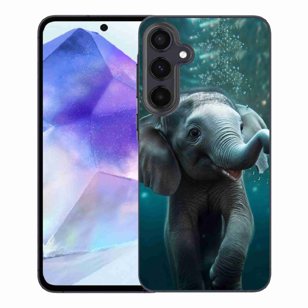 Zselés borítás mmCase Samsung Galaxy A55 5G - elefánt a víz alatt