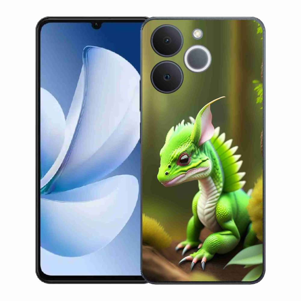 Zselés borítás mmCase a Realme Note 70T készülékhez - zöld sárkány