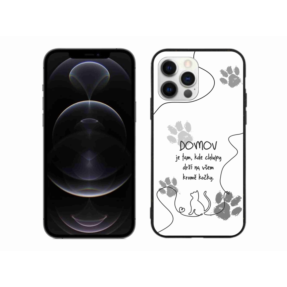 Gél borítás mmCase iPhone 12 Pro Max készülékhez - macska motívum fehér háttér