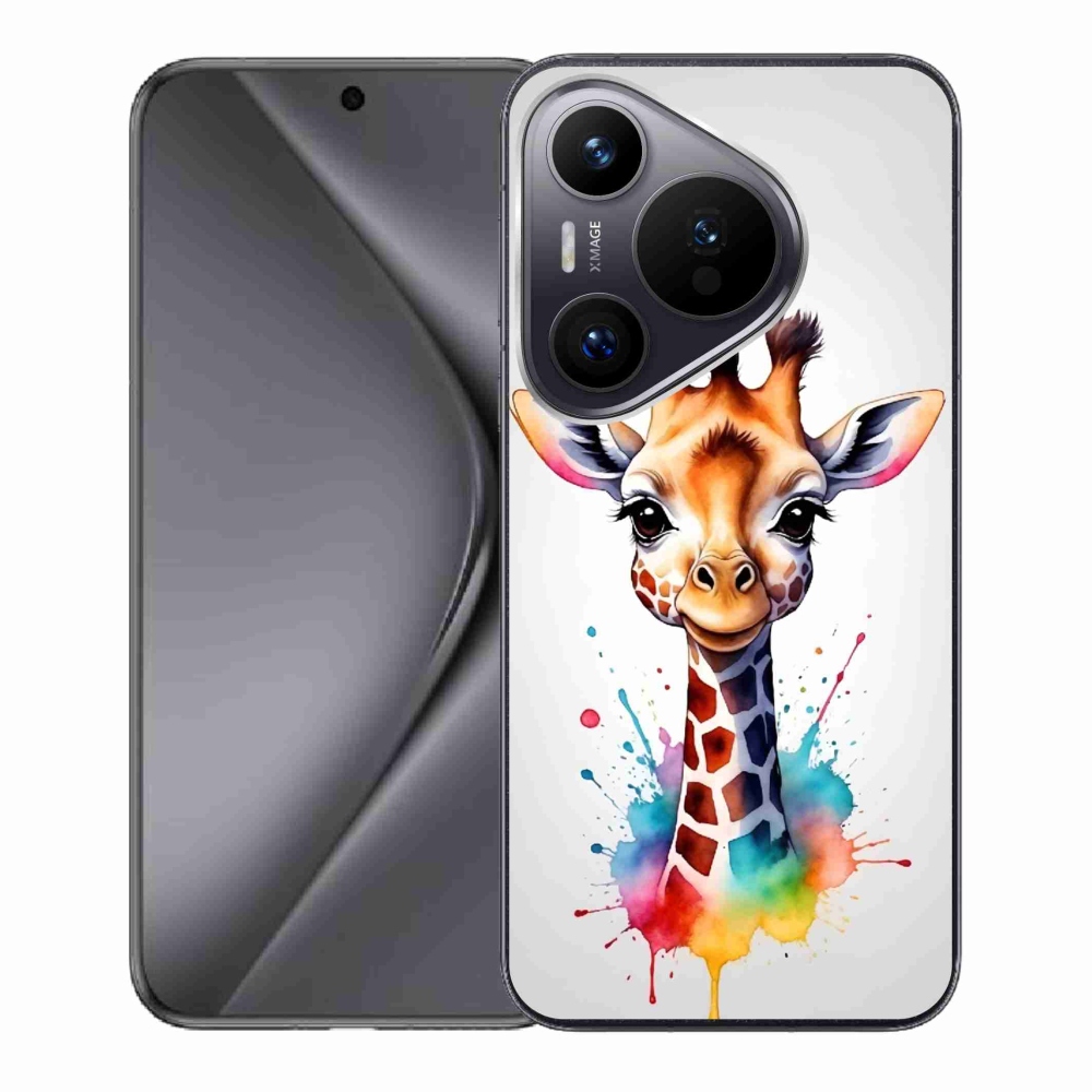 Zselés borító mmCase a Huawei Pura 70 készülékhez - zsiráf 1
