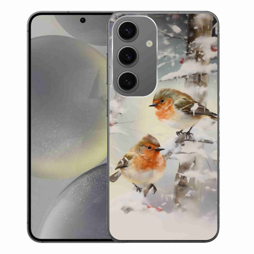 Gél borítás mmCase Samsung Galaxy S24+ készülékhez - madarak télen