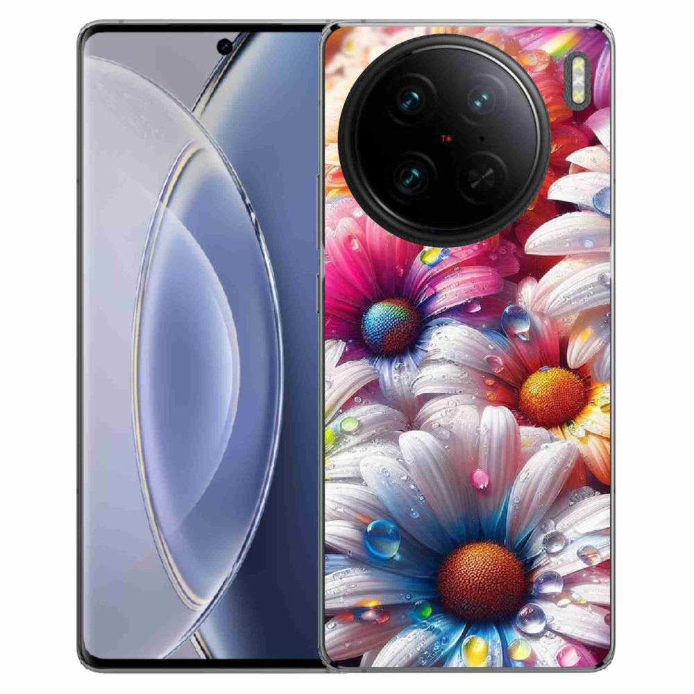 Zselés borítás mmCase a Vivo X90 Pro készülékhez - színes margaréták