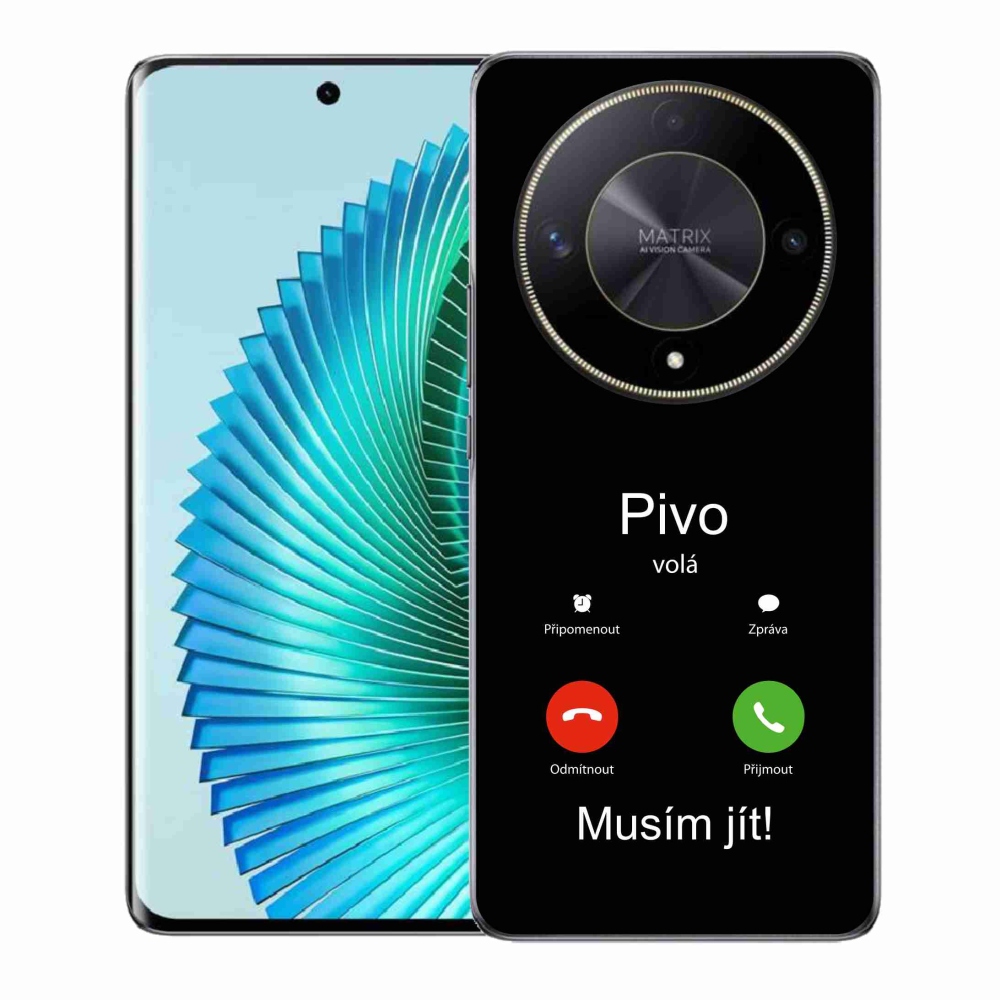 Gél borító mmCase a Honor Magic 6 Lite 5G-n - sör hívja a fekete hátteret