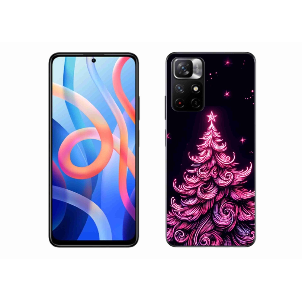 Gél borító mmCase a Xiaomi Redmi Note 11S 5G - neon karácsonyfa 2