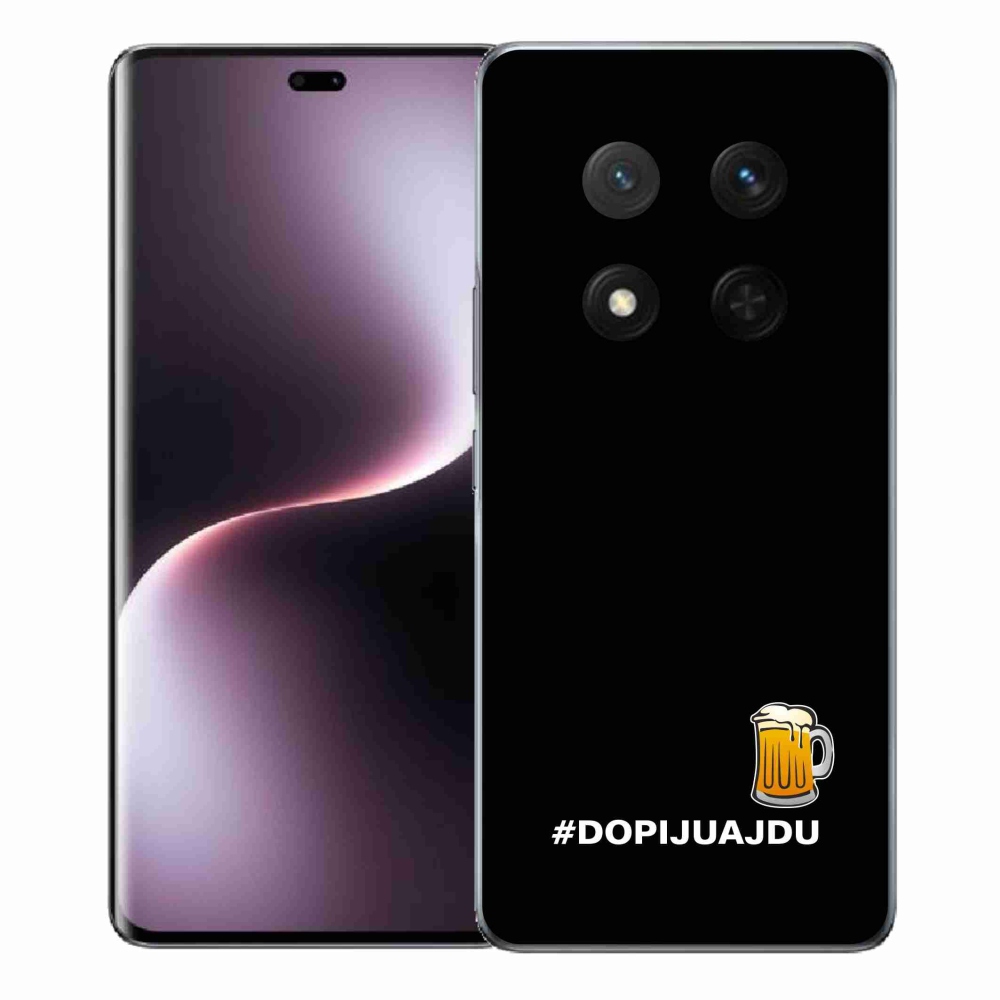 Gél borítás mmCase a Honor Magic 7 Lite 5G számára - sör motívum 1 fekete háttér