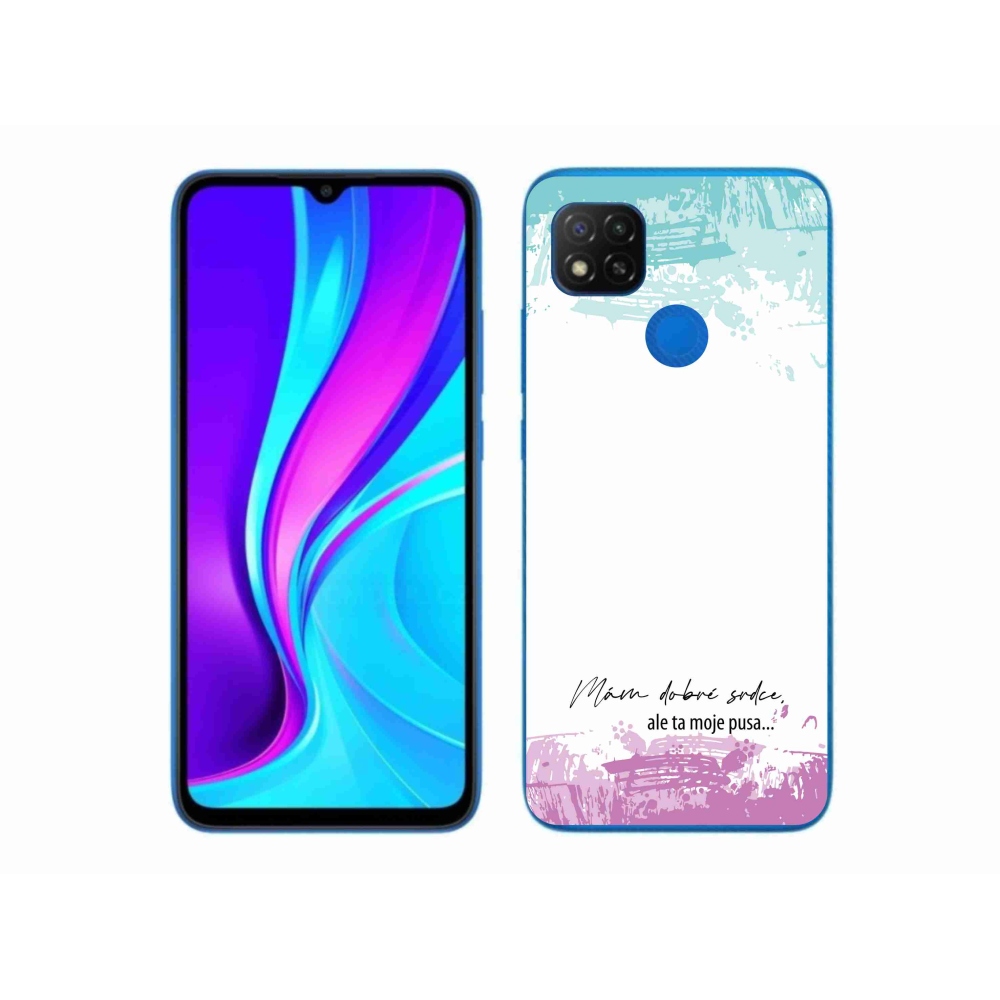Gél borító mmCase a Xiaomi Redmi 9C-hez - vicces szöveg 3 fehér háttérrel